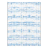 Shibori Tie Dye Blue Line Pattern Tablecloth Tafelkleed (Voorkant)