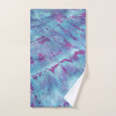 Shibori Tie Dye Blue Paars Boho Bath Bad Handdoek (Handdoek)