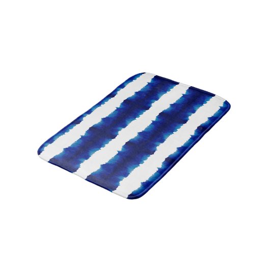 Shibori Tie Dye Blue Stripe Pattern Mat (Gekanteld)