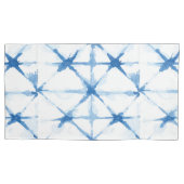 Shibori Tie Dye Blue Triangle Pattern Hoesje Kussensloop (Voorkant-Links)