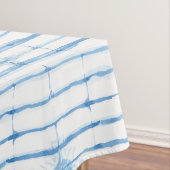 Shibori Tie Dye Ligne bleue Motif Nappe (In Situ)