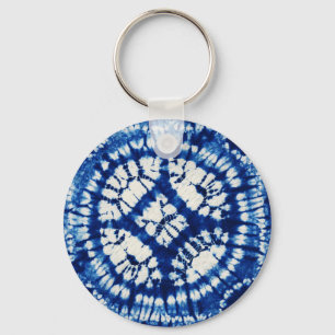 Shibori Tie Dye South Zeeen Indigo Batik Sleutelhanger