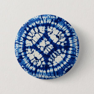 Shibori Tie Dye Zuidzee Indigo Batik Ronde Button 5,7 Cm