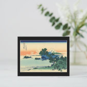 Shichiri-strand in de provincie Sagami (door Hokus Briefkaart (Staand voorkant)