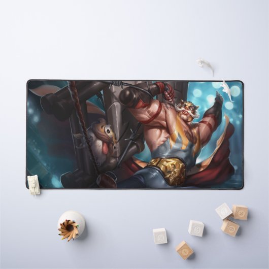 Shield Bearer Gaming Desk Mat | tankkampioenen (Kindertafel)