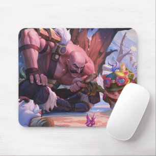 Shield Bearer Gaming Mousepad Pad met krijgerthe Muismat