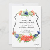 Shield Bloemen Waterverf Herfst Sinaasappel Mum Th Kaart (Voorkant)