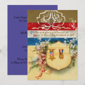 Shield Medal Groot Leger van de Republiek Bloemen Kaart (Voorkant / Achterkant)