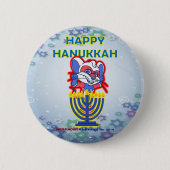 SHIELD MOUSE Happy Hanukkah Button 2016 (Voorkant)