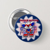 SHIELD MOUSE Happy Juli. Button 2015 (blauw) (Voorkant /achterkant)