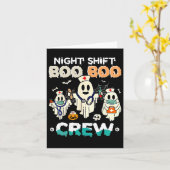 Shift Boo Boo Crew Nurse Ghost Halloween Nurses Ru Kaart (Gele Bloem)
