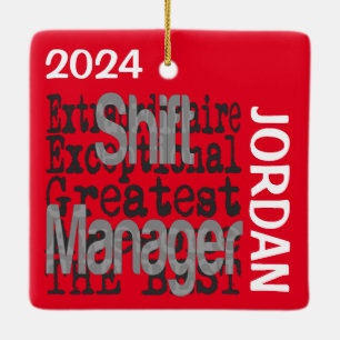 Shift Manager Extraordinaire CUSTOM Keramisch Ornament