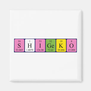 Shigeko periodiek table name magnet magneet