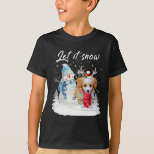 Shih Poo Santa Dog Kerstman Sneeuwman Xmas Pajama T-shirt
