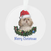Shih-Tsu Dog-kerstartikelen Ornament (voorkant)
