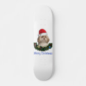 Shih-Tsu Dog-kerstartikelen Skateboard (Voorkant)