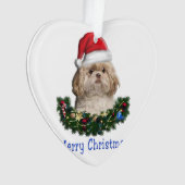 Shih-Tsu Dog-kerstitems Ornament (voorkant)