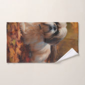 Shih Tzu à l'automne Feuilles automne Inspire (Serviette à main)