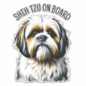 Shih Tzu aan boord Sticker (Voorkant)