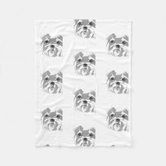 Shih Tzu Afbeelding fleece deken (Voorkant)