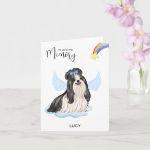 Shih Tzu Angel Dog Memorial Pet verloor sympathie Kaart