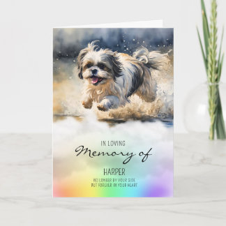 Shih tzu aquarel hond verlies sympathie kaart