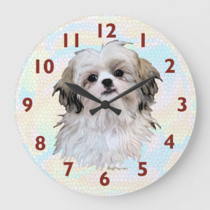Shih Tzu Art Clock Grote Klok