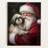 Shih Tzu Avec Noël Festif Du Père Noël (Devant)