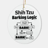 Shih Tzu Barking Logic Keramisch Ornament (Links)