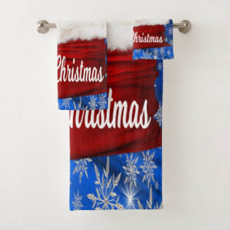 Shih tzu Bathroom Towel Set, Kerstmis Bad Handdoek