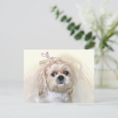Shih Tzu Bride Briefkaart (Staand voorkant)