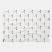 Shih Tzu (bruin en wit) Theedoek (Horizontaal)