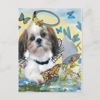 Shih Tzu Butterfly Chaser Cards Briefkaart