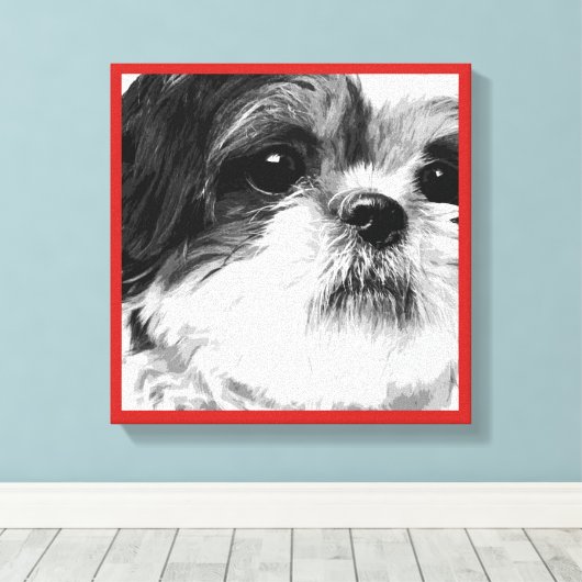 Shih Tzu Canvas Afdruk (Insitu (Houten vloer))