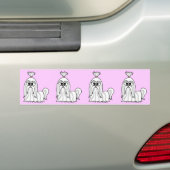 Shih Tzu Cartoon Bumpersticker (Op auto)