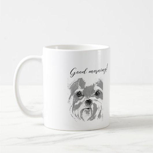 Shih Tzu Chien café Mug (Gauche)