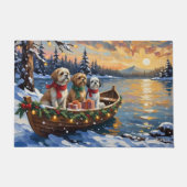 Shih Tzu Christmas Boat Holiday Deurmat (Voorkant)