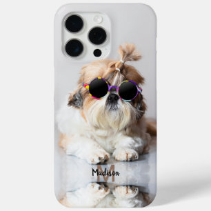 Shih Tzu Cool leuk schattig Foto Custom Monogram iPhone 15 Pro Max Hoesje