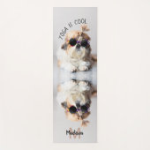 Shih Tzu Cool leuke grappige foto op maat monogram Yogamat (Voorkant)