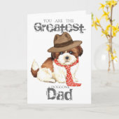 Shih Tzu Dad Kaart (Gele Bloem)
