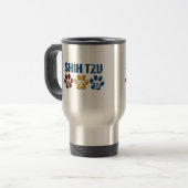 SHIH TZU Dad Paw Print 1 Reisbeker (Voorkant links)