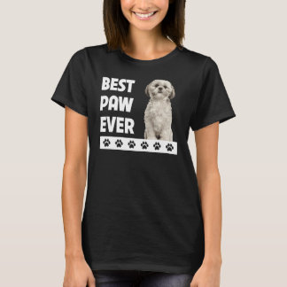 Shih Tzu Dog Dad Fathers Day Best Paw Ever Doggy D T-shirt