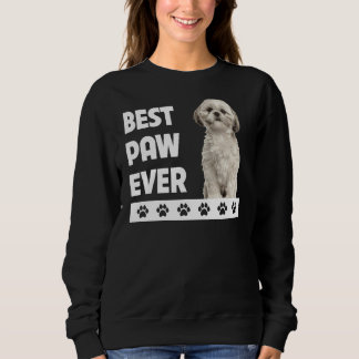 Shih Tzu Dog Dad Fathers Day Best Paw Ever Doggy D Trui