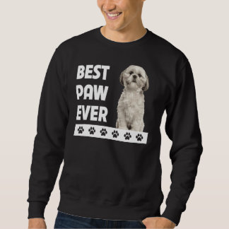 Shih Tzu Dog Dad Fathers Day Best Paw Ever Doggy D Trui