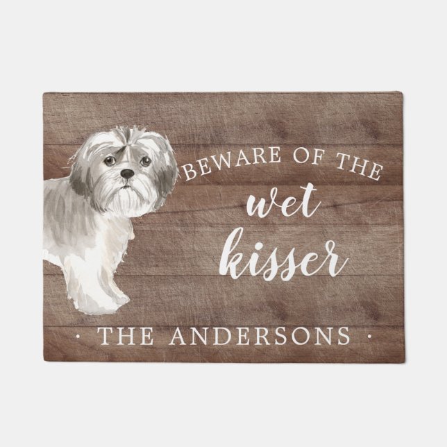Shih tzu .Dog gepersonaliseerde deurmat (Voorkant)