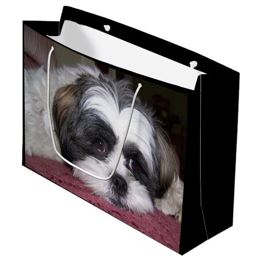 Shih Tzu Dog Groot Cadeauzakje (Voorkant Gekanteld)