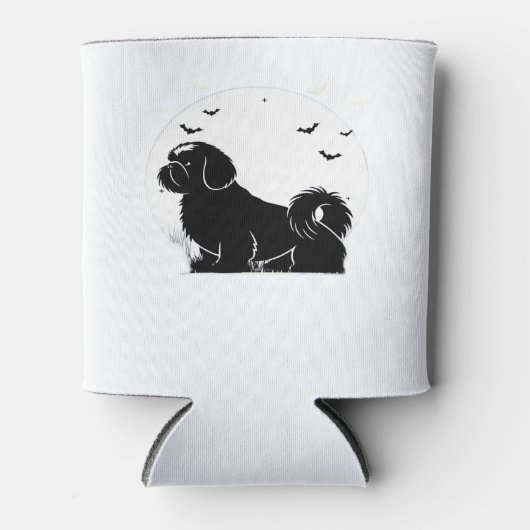 Shih Tzu Dog � Halloween Moon Silhouette Classic T Blikjeskoeler (Voorkant)