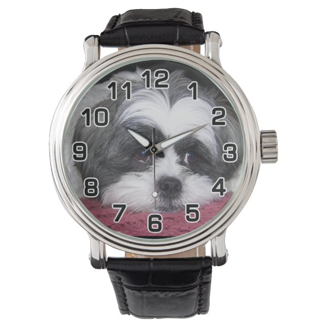 Shih Tzu Dog Horloge (Voorkant)
