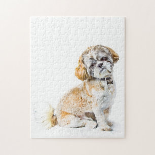 Shih Tzu Dog Jigzaag Puzzle Legpuzzel