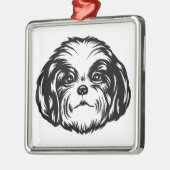 Shih Tzu Dog Metalen Ornament (Links)